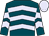 Teal, lavender chevrons, lavender chevrons on sleeves, lavender cap