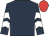 Dark blue, white chevrons on sleeves, red cap