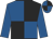 Royal blue and black quartered, royal blue sleeves, quartered cap