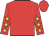 red, red sleeves, yellow stars, red cap