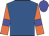 Royal Blue, Orange Star & 'R', Blue Bars On Orange Sleeves, Blue Cap