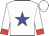 White, blue star, red cuffs on sleeves, white cap