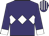 Purple, white diamond hoop and cuffs on sleeves, purple cap, white stripes