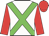 White, green cross sashes, red sleeves, red cap