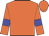 Orange, blue armlets on sleeves, orange cap