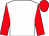 White,red sleeves, white hoop, red cap