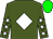 Forest green, white diamond, white stars on sleeves, green cap