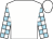 White, light blue checked sleeves
