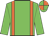 Green, orange braces, green and orange quartered cap