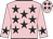 Pink, black stars, black star on sleeves