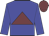 Big-blue body, garnet triangle, big-blue arms, garnet cap
