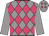 Grey body, rose diamonds, grey arms, grey cap, rose diamonds