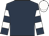 Dark blue, white hooped sleeves, white cap