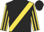 Black, gold sash, black stripes on gold sleeves