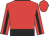 Red, black belt, black stripe on sleeves