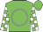 Green, white circle, green and white blocks on sleeves