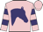 Pink, purple horses head, purple hoops on sleeves
