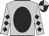 Silver, Black oval, black diamonds on sleeves, black and silver quartered cap