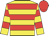 Yellow, red hoops, red cap