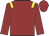 Burgundy, gold epaulets, burgundy cap