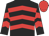 Black, red chevrons, red cap