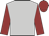 silver, burgundy sleeves and cap