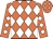 Orange, White Diamonds