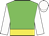 Green, yellow belt, white sleeves, white cap