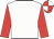 White, red sleeves, red and white quartered cap