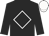 Black, white diamond frame, white band on sleeves, white cap