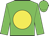 Green, yellow ball, green cap