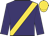 Purple, gold sash, gold cap