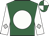 Kelly green, white disc, silver diamond on white sleeves, kelly green and white quartered cap