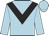Light blue, black chevron, light blue cap