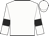 White, black bars on sleeves, white cap