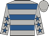 Light grey, royal blue hoops, royal blue stars on sleeves, light grey cap