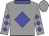 GREY, blue diamond, blue diamonds on sleeves, blue collar, grey cap