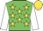 Green, gold stars, white sleeves, gold cap