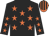 Black, orange stars, orange and black striped cap (Richard Fahey Ebor Racing Club Ltd)
