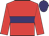 Red, purple hoop, red sleeves, purple cap (HLT Partnership)