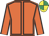 Orange, brown seams, emerald green & yellow quartered cap (James McAuley)
