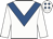 White, royal blue chevron, white cap, royal blue diamonds (P G C Syndicate)
