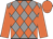 Grey & orange diamonds, orange sleeves & cap (Fishdance Limited)