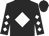 Black, white diamond, white diamonds on sleeves