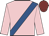 pink, royal blue sash, maroon cap