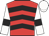 Red, black chevrons, white sleeves, black armlets, white cap