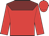 Red, maroon yoke, red cap