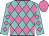 Turquoise, hot pink diamonds, hot pink cap