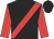 Black, red sash, red sleeves