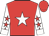 Red, white star, red stars on white sleeves, white cuffs